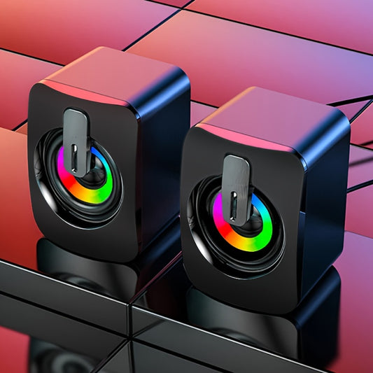USB Wired LED Computer Speakers