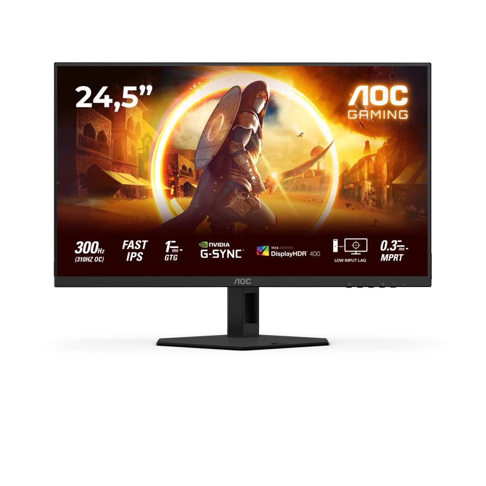 AOC 25G4SRE 24.5-inch Fast IPS 310Hz 0.3ms G-SYNC Compatible Gaming Monitor