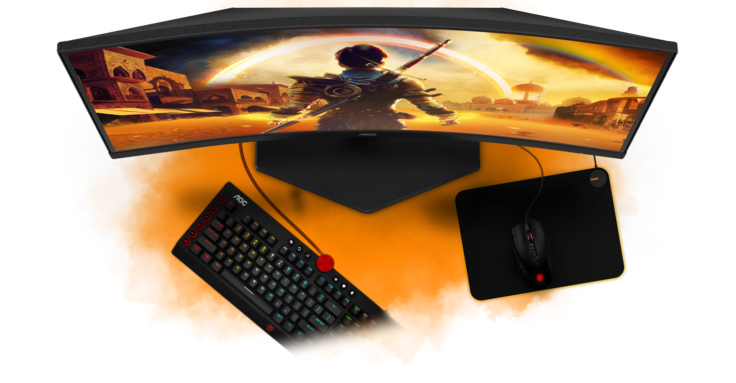 AOC C27G42E 27-inch Curved Fast VA Gaming Monitor 180Hz 1ms HDR10