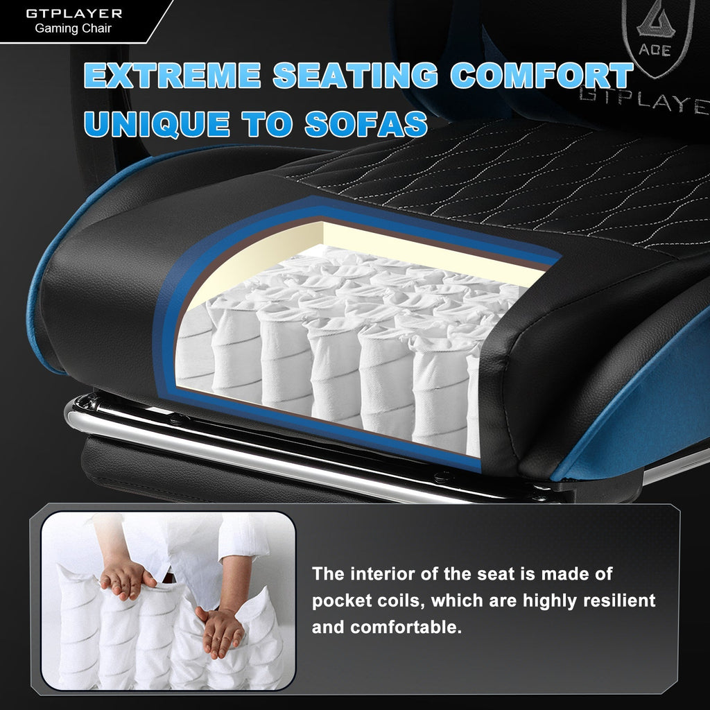 GTPLAYER GTP900 Ergonomic Adjustable Footrest for Gaming & Office Comfort Support