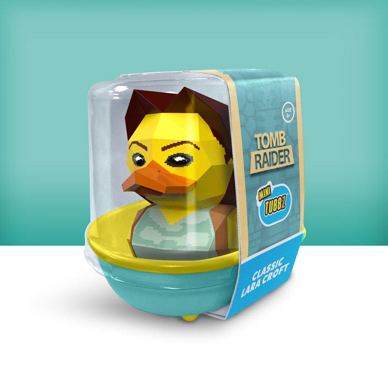 Official Tomb Raider Lara Croft Mini TUBBZ Collectible Duck Figure - Iconic Gaming Hero