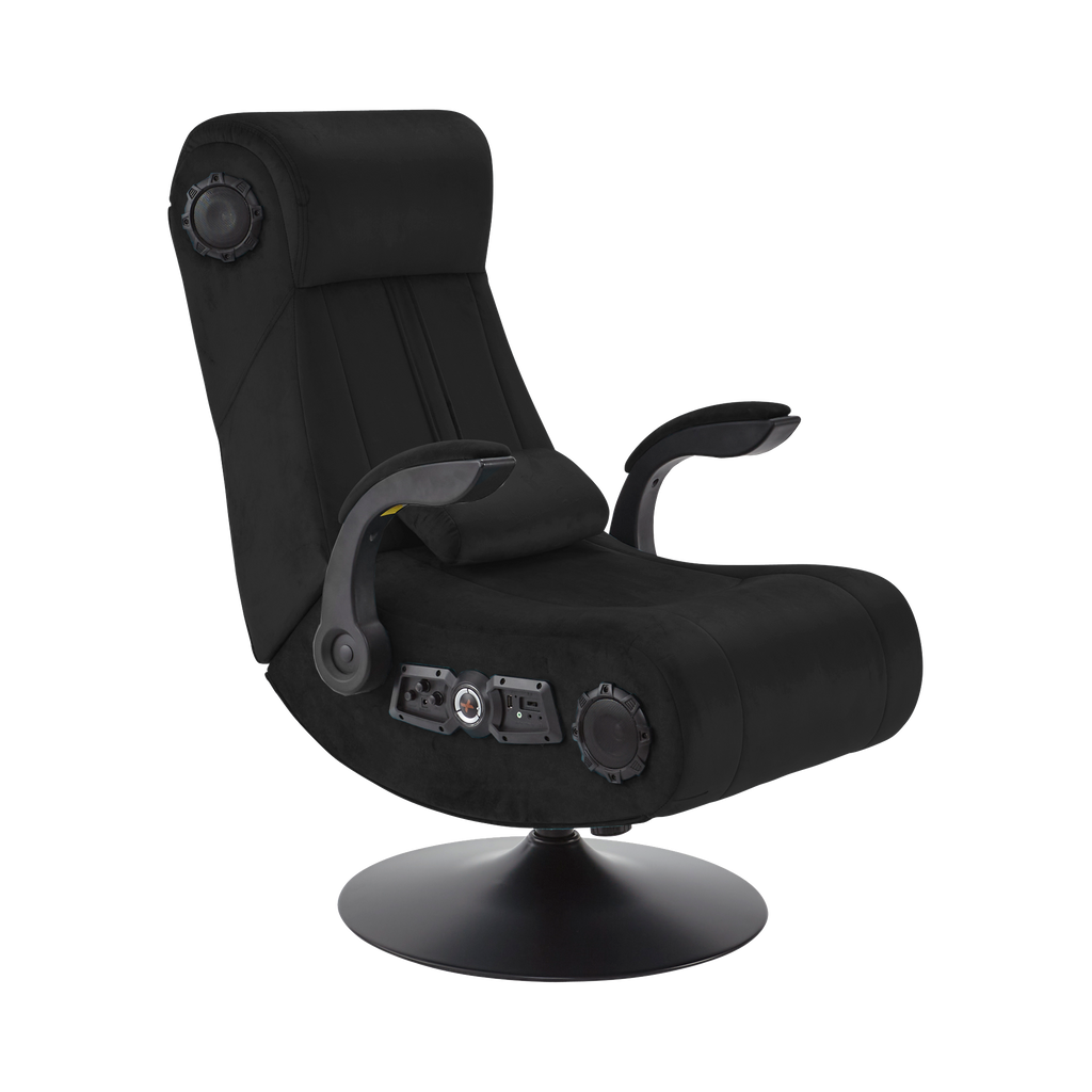 X Rocker Deluxe 4.1 Audio Fabric Console Gaming Chair - Black