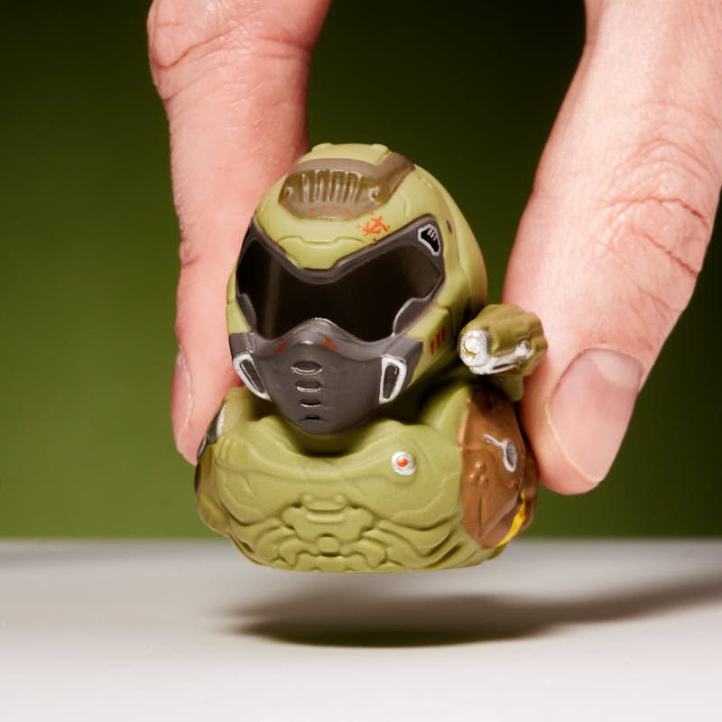 Official DOOM Slayer Mini TUBBZ Collectible Duck Figure - Bethesda Gaming Merchandise