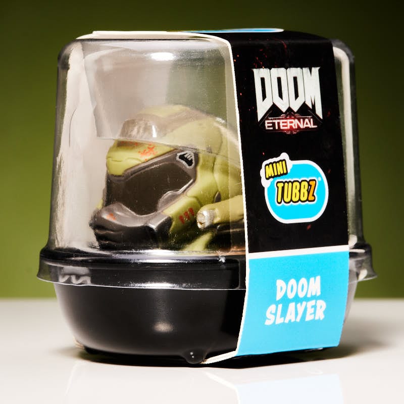 Official DOOM Slayer Mini TUBBZ Collectible Duck Figure - Bethesda Gaming Merchandise