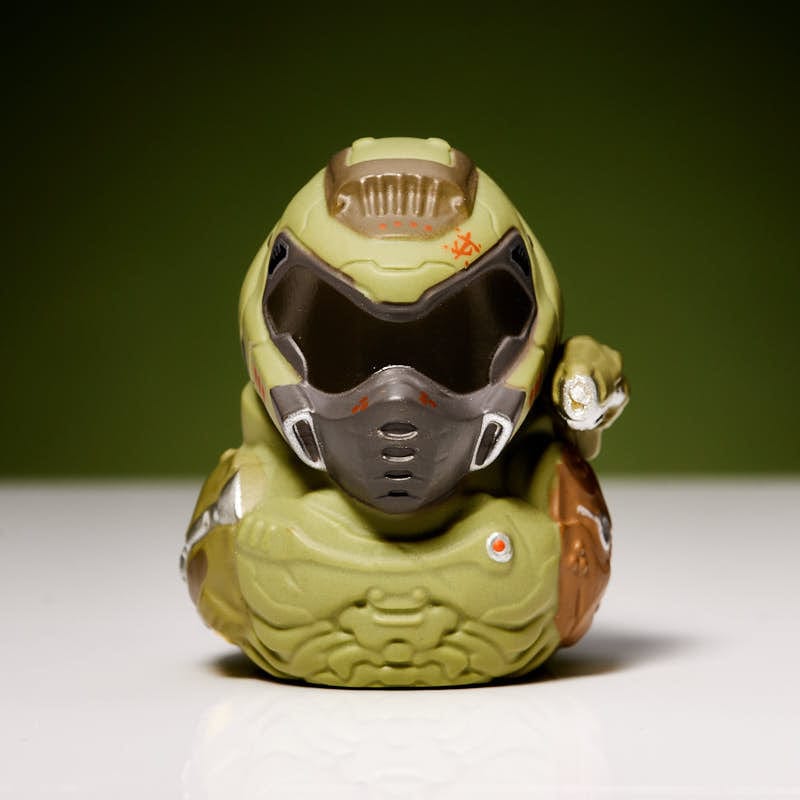 Official DOOM Slayer Mini TUBBZ Collectible Duck Figure - Bethesda Gaming Merchandise