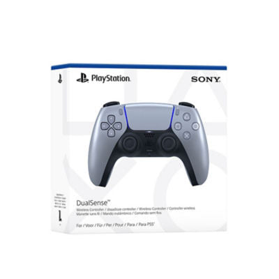 Official DualSense Wireless PS5 Controller Sterling Silver - Haptic Feedback, Adaptive Triggers