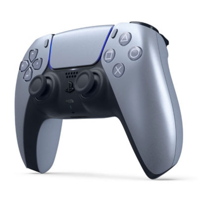 Official DualSense Wireless PS5 Controller Sterling Silver - Haptic Feedback, Adaptive Triggers