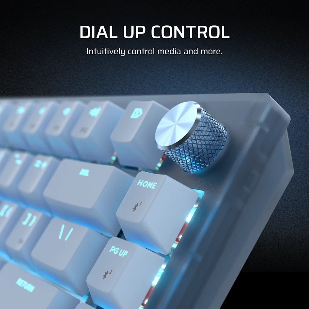 Corsair K65 Plus 75% RGB Wireless Mechanical Gaming Keyboard, Frost White UK