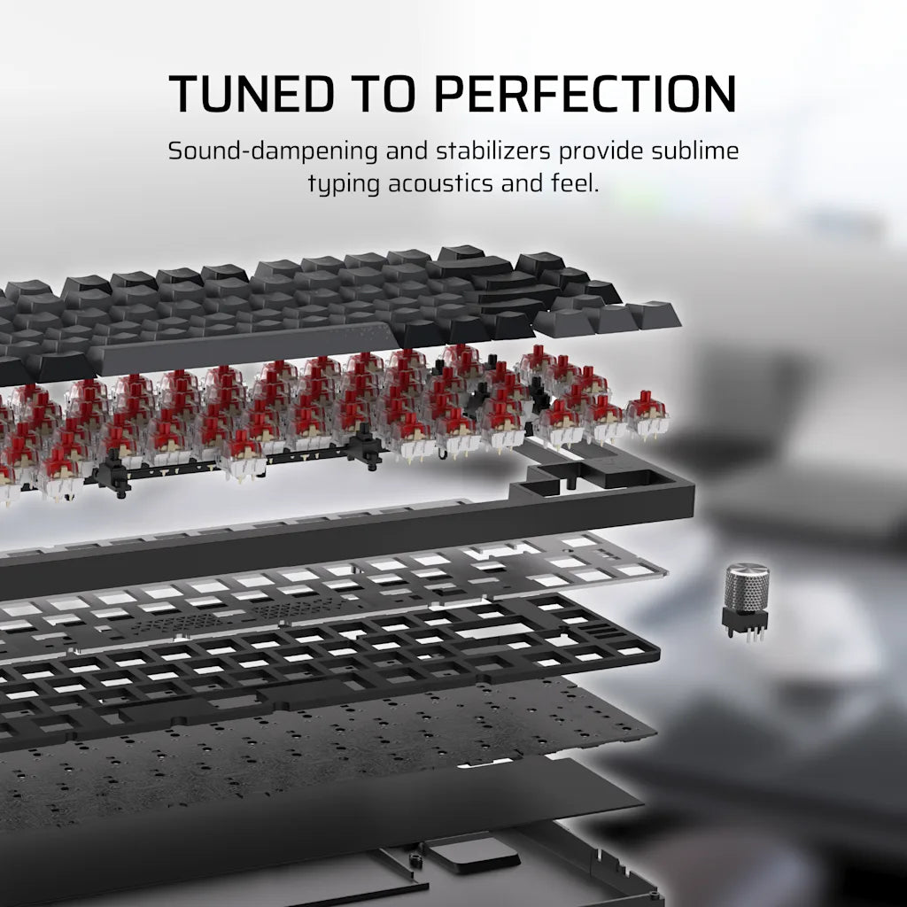 Corsair K65 Plus 75% RGB Wireless Mechanical Gaming Keyboard, Frost White UK