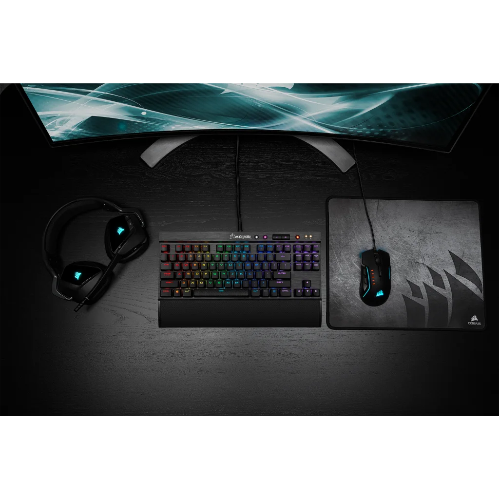 Corsair K65 RGB RAPIDFIRE Compact Mechanical Gaming Keyboard - CHERRY MX Speed, UK Layout