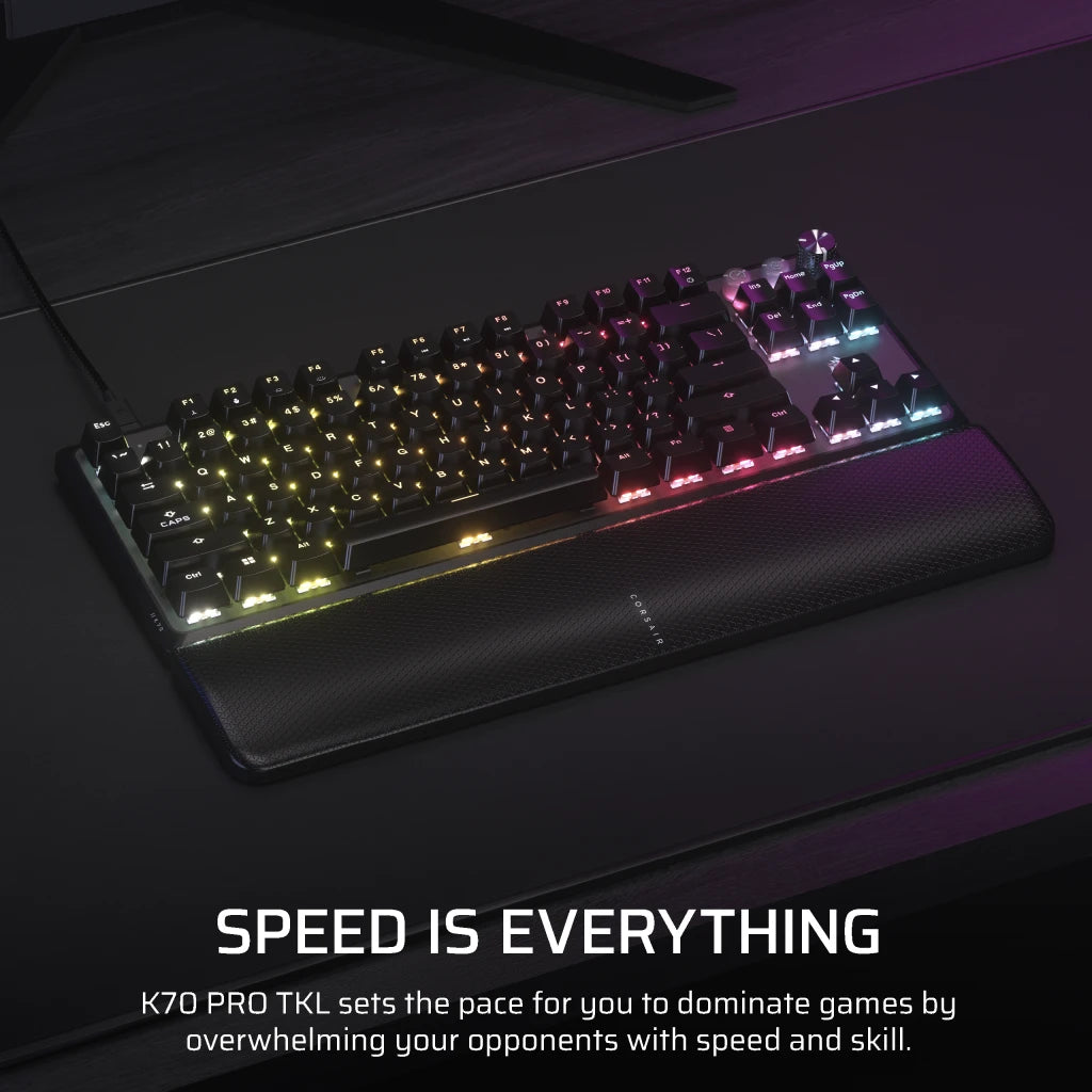 Corsair K70 PRO TKL Hall Effect Gaming Keyboard with Rapid Trigger