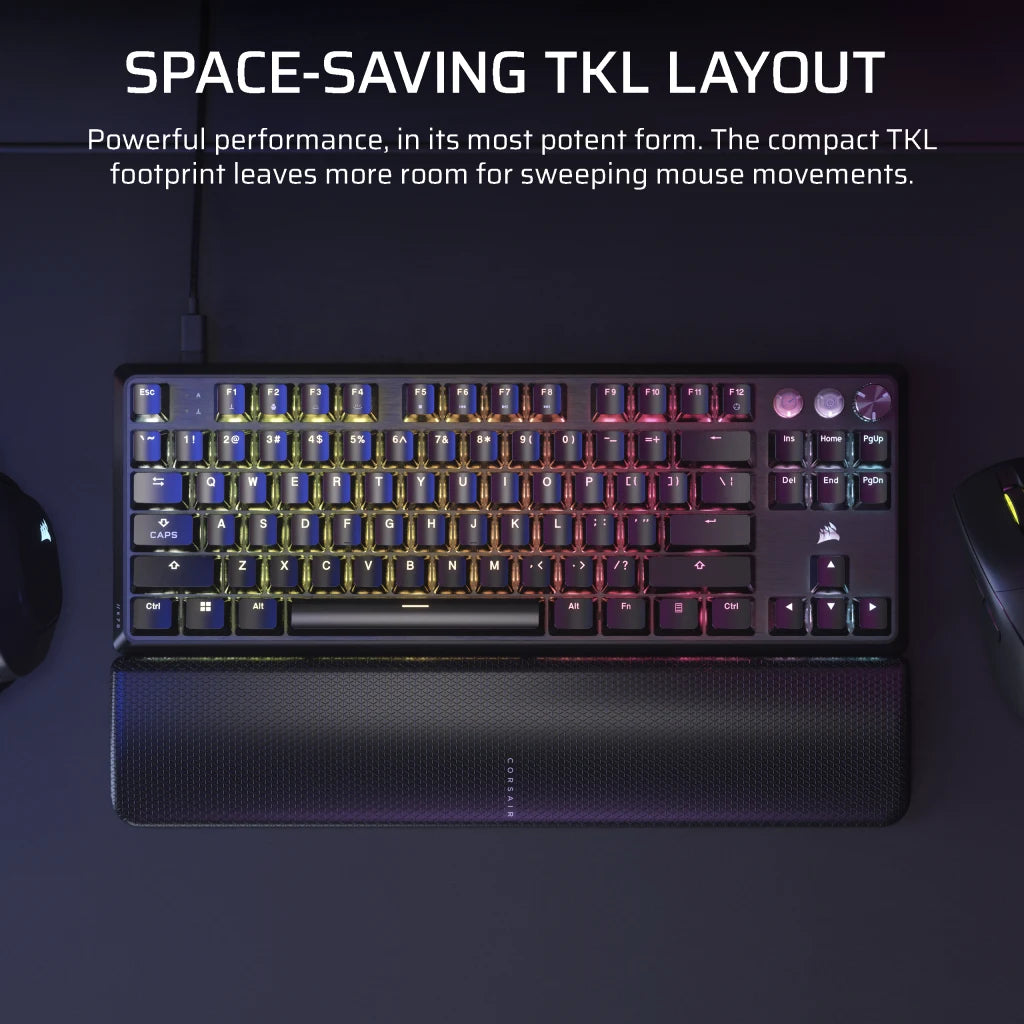 Corsair K70 PRO TKL High-Performance Hall Effect Gaming Keyboard with Rapid Trigger