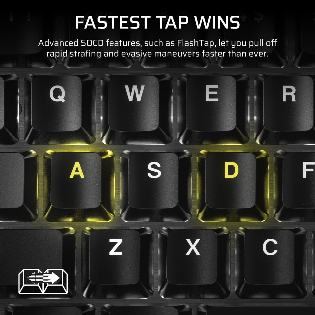 Corsair K70 PRO TKL High-Performance Hall Effect Gaming Keyboard with Rapid Trigger