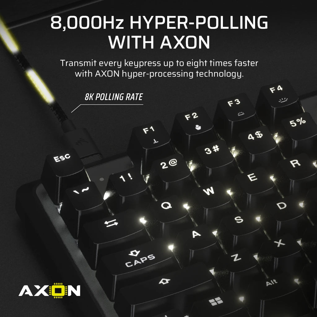 Corsair K70 PRO TKL High-Performance Hall Effect Gaming Keyboard with Rapid Trigger