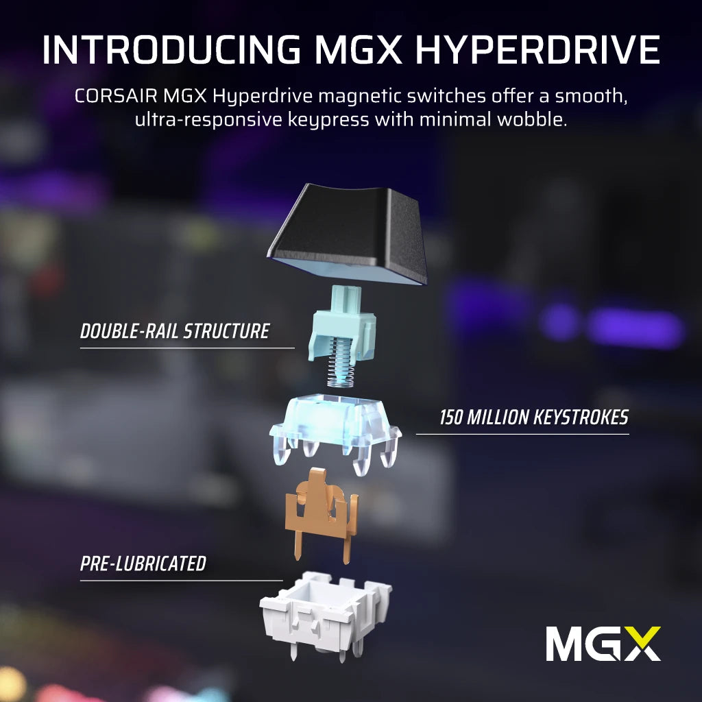 Corsair K70 PRO TKL Hall Effect Gaming Keyboard with Rapid Trigger