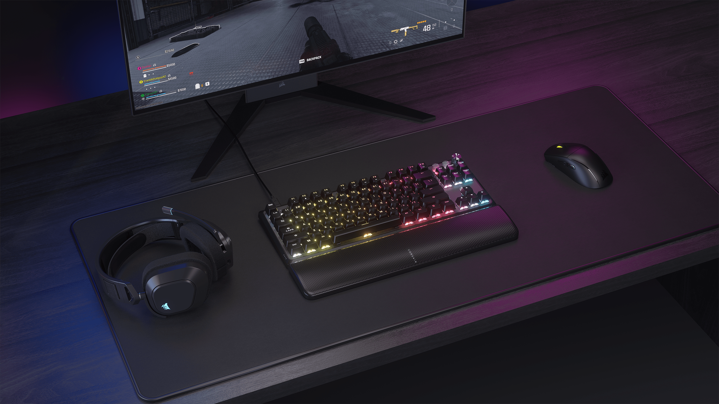 Corsair K70 PRO TKL Hall Effect Gaming Keyboard with Rapid Trigger