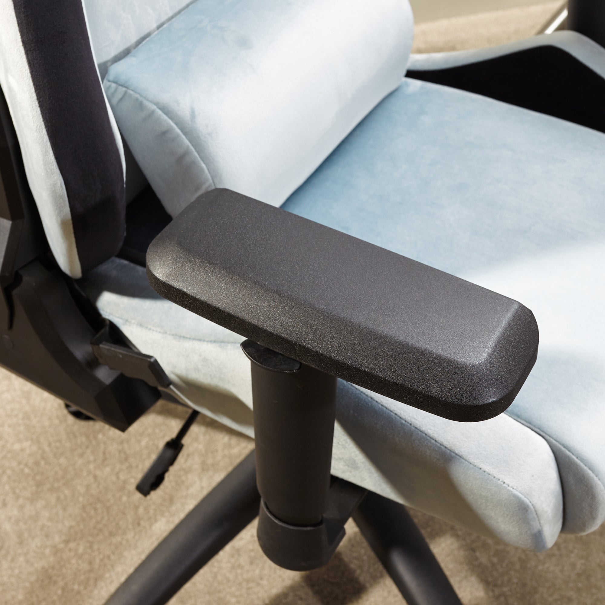 Messina Ergonomic Silver Fabric Gaming Office Chair with Adjustable Support
