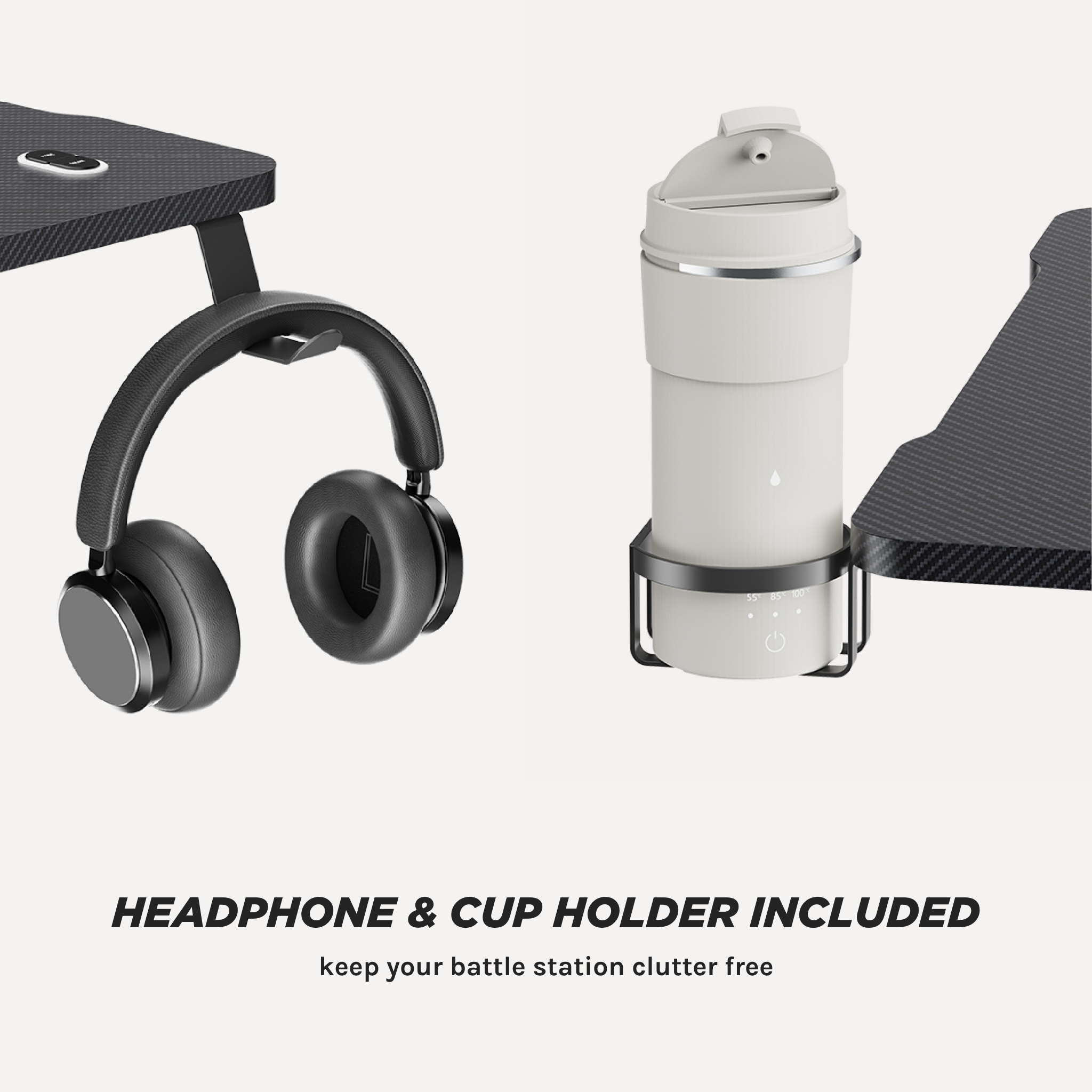 Outshine Gaming Colossus Mini Heavy Duty RGB Gaming Desk 112cm Wide