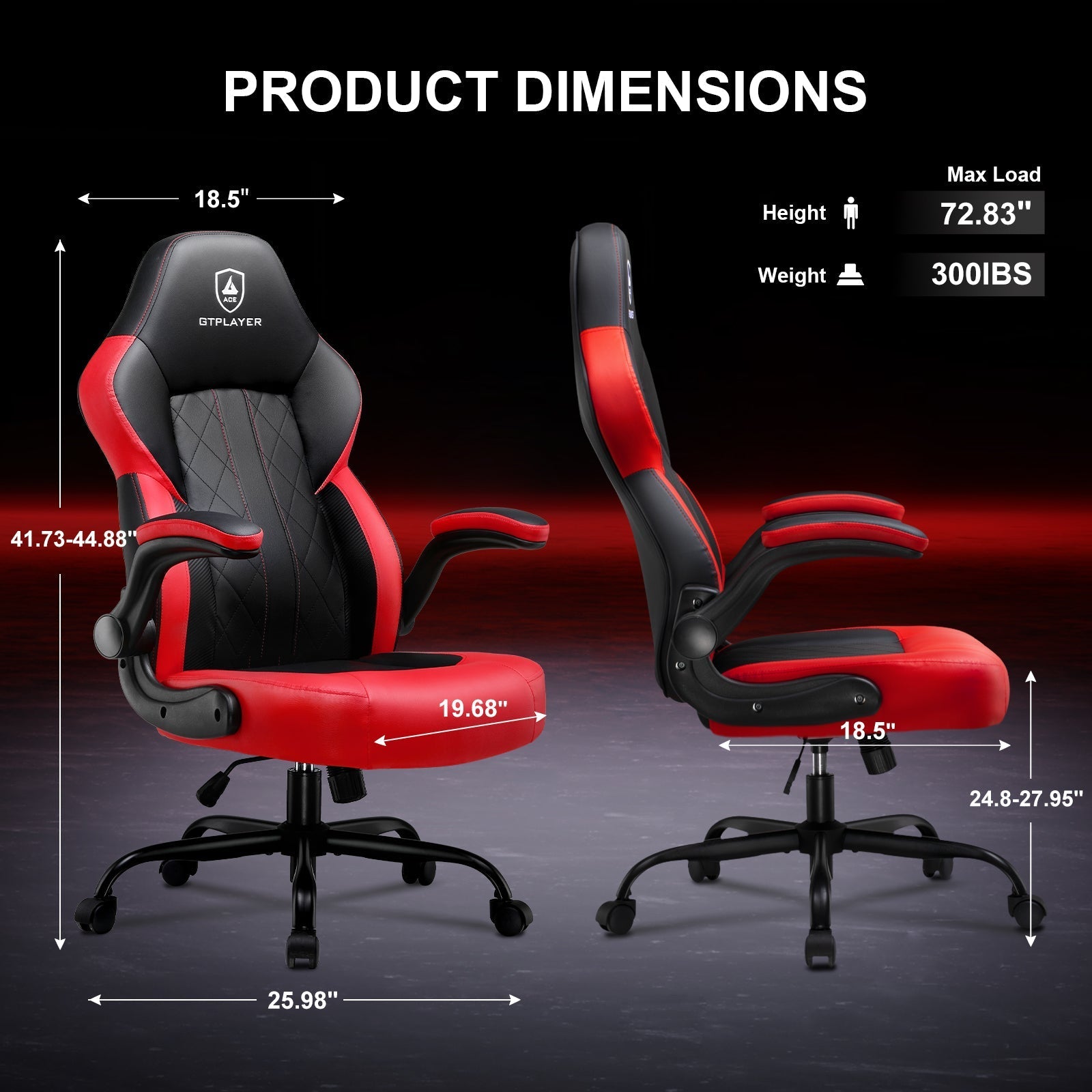 Premium Ergonomic Racing Gaming Chair with Adjustable Lumbar Support & Recline