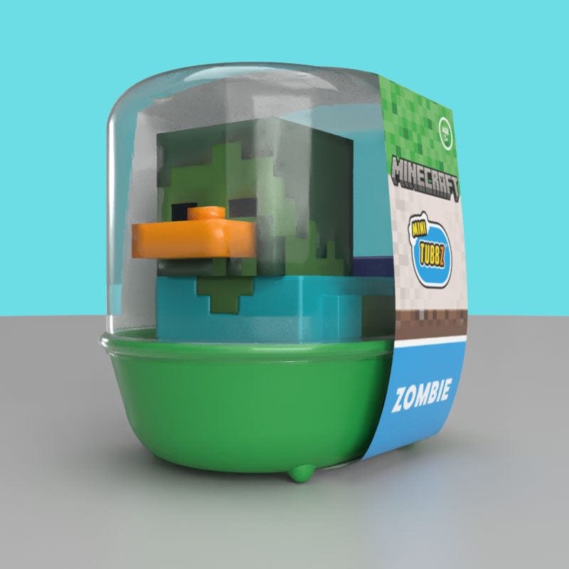 Official Minecraft Zombie Mini TUBBZ Collectible Figure – Iconic Pixelated Gaming Duck