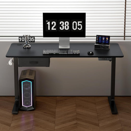 Adjustable Height Electric Standing Computer Desk with USB Charging Port