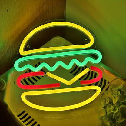 Space Cat/Ice Cream/Burger/Coffee Neon Signs