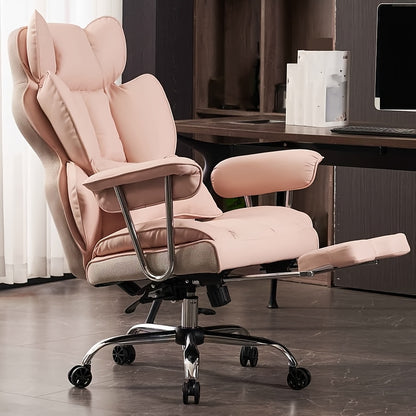 EFOMAO Leather Adjustable Office Chair