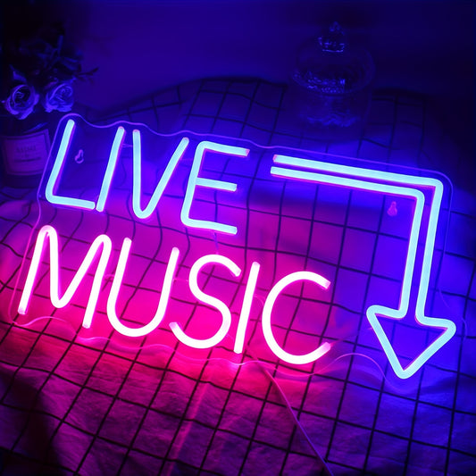 Live Music Neon Sign