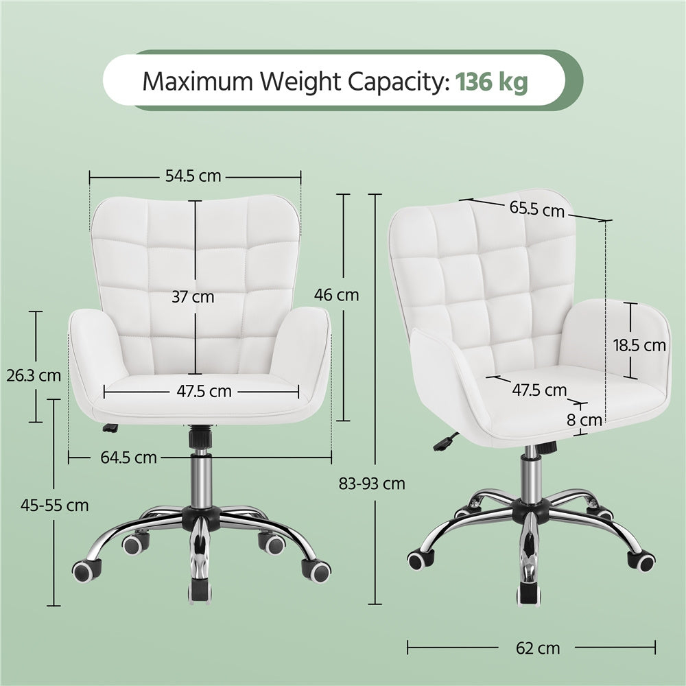 YAHEETECH Faux Leather Desk Chair