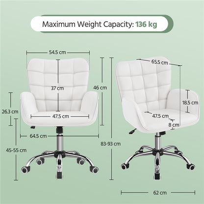 YAHEETECH Faux Leather Desk Chair