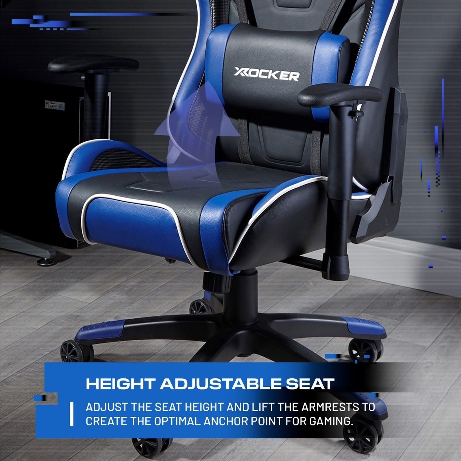 X Rocker Agility eSport Ergonomic Gaming Chair - 3D Armrests, Reclining, Lumbar Support