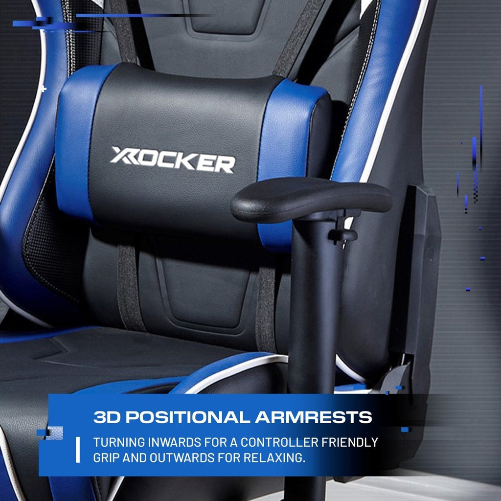 X Rocker Agility eSport Ergonomic Gaming Chair - 3D Armrests, Reclining, Lumbar Support