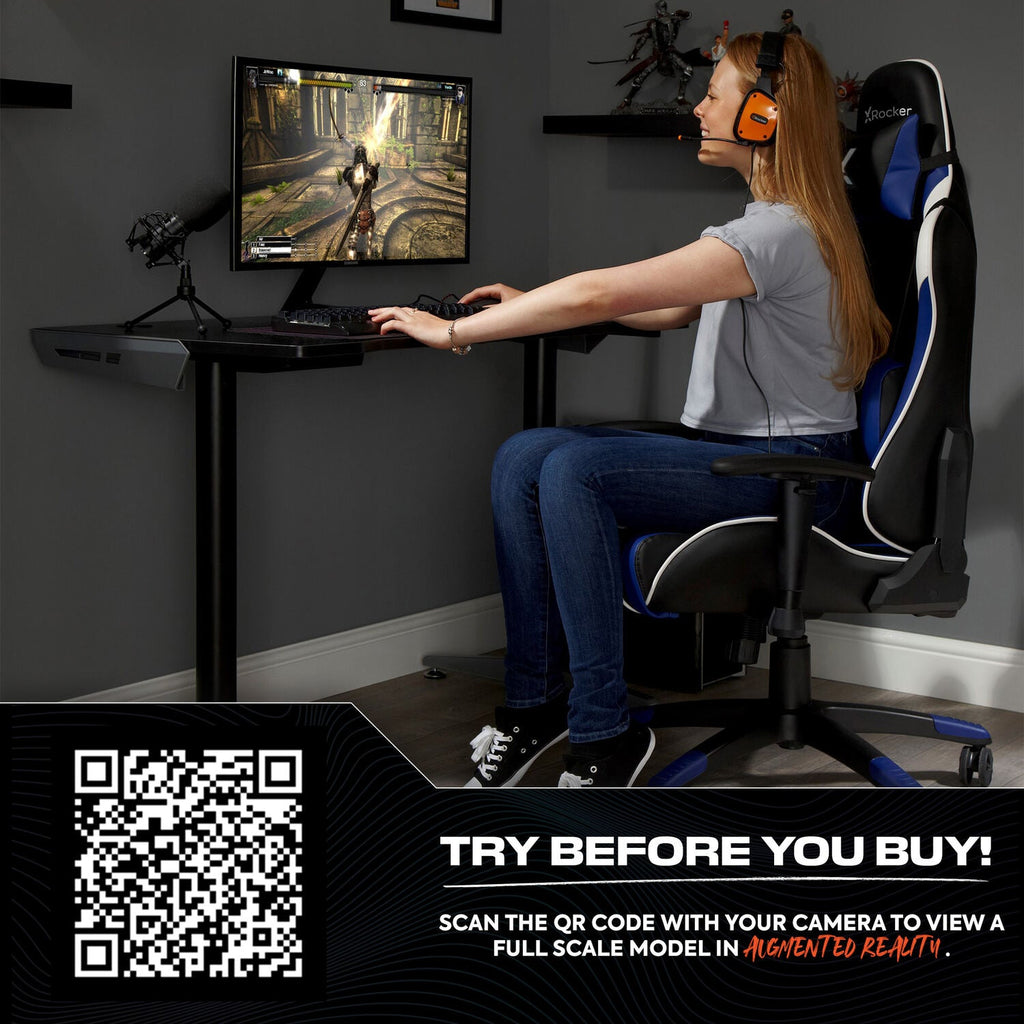 X Rocker Agility eSport Ergonomic Gaming Chair - 3D Armrests, Reclining, Lumbar Support