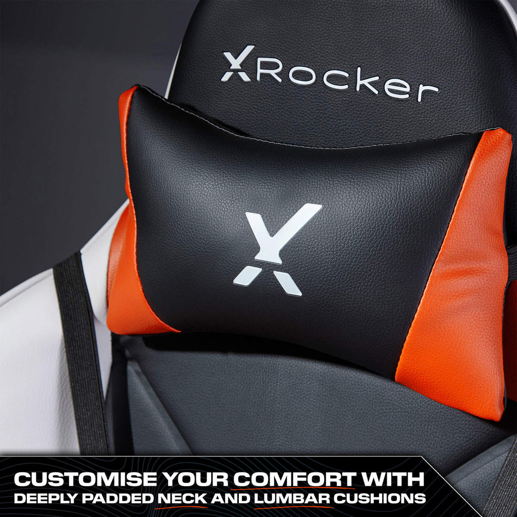 X Rocker Agility eSport Ergonomic Gaming Chair: 3D Armrests, Recliner, Lumbar Support