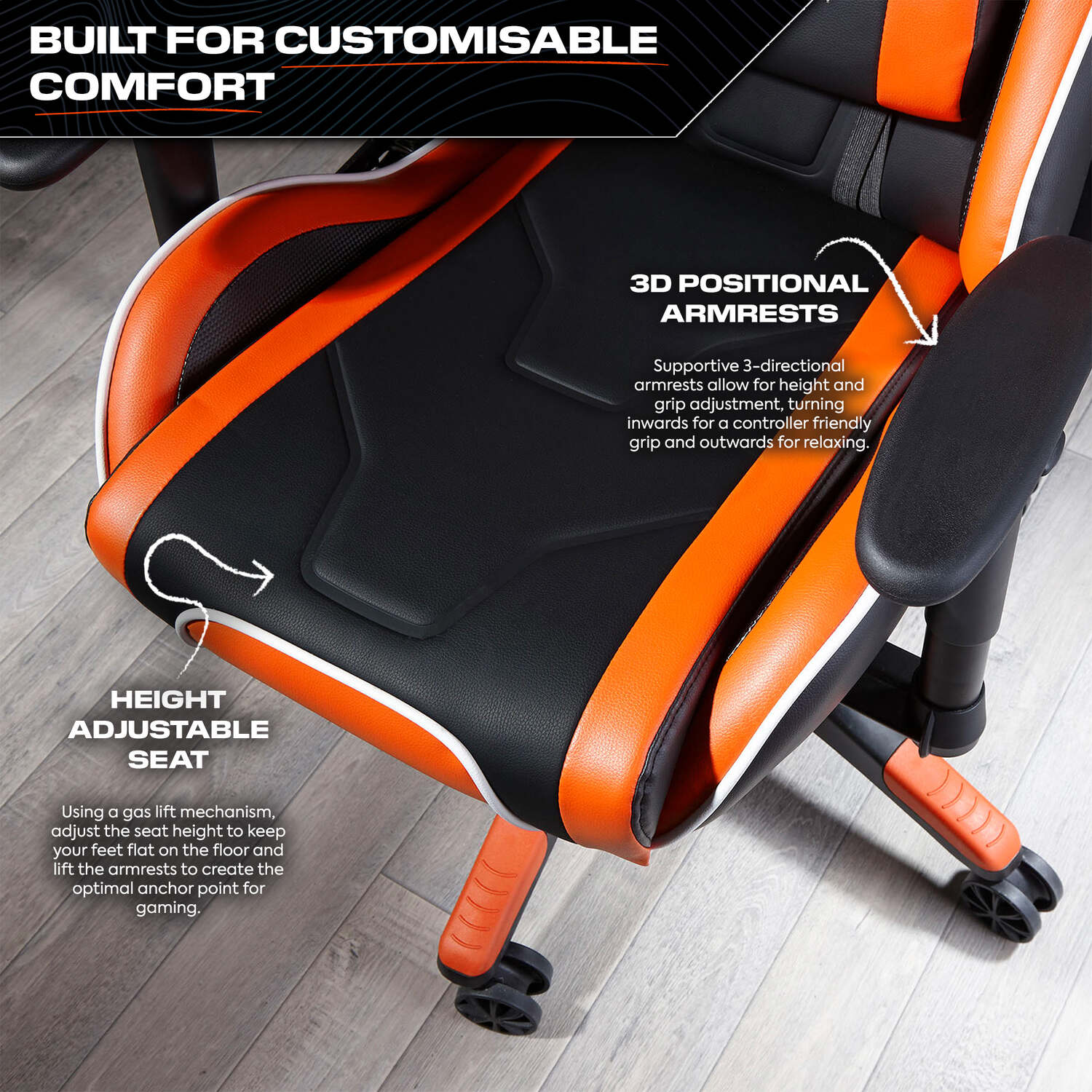 X Rocker Agility eSport Ergonomic Gaming Chair: 3D Armrests, Recliner, Lumbar Support