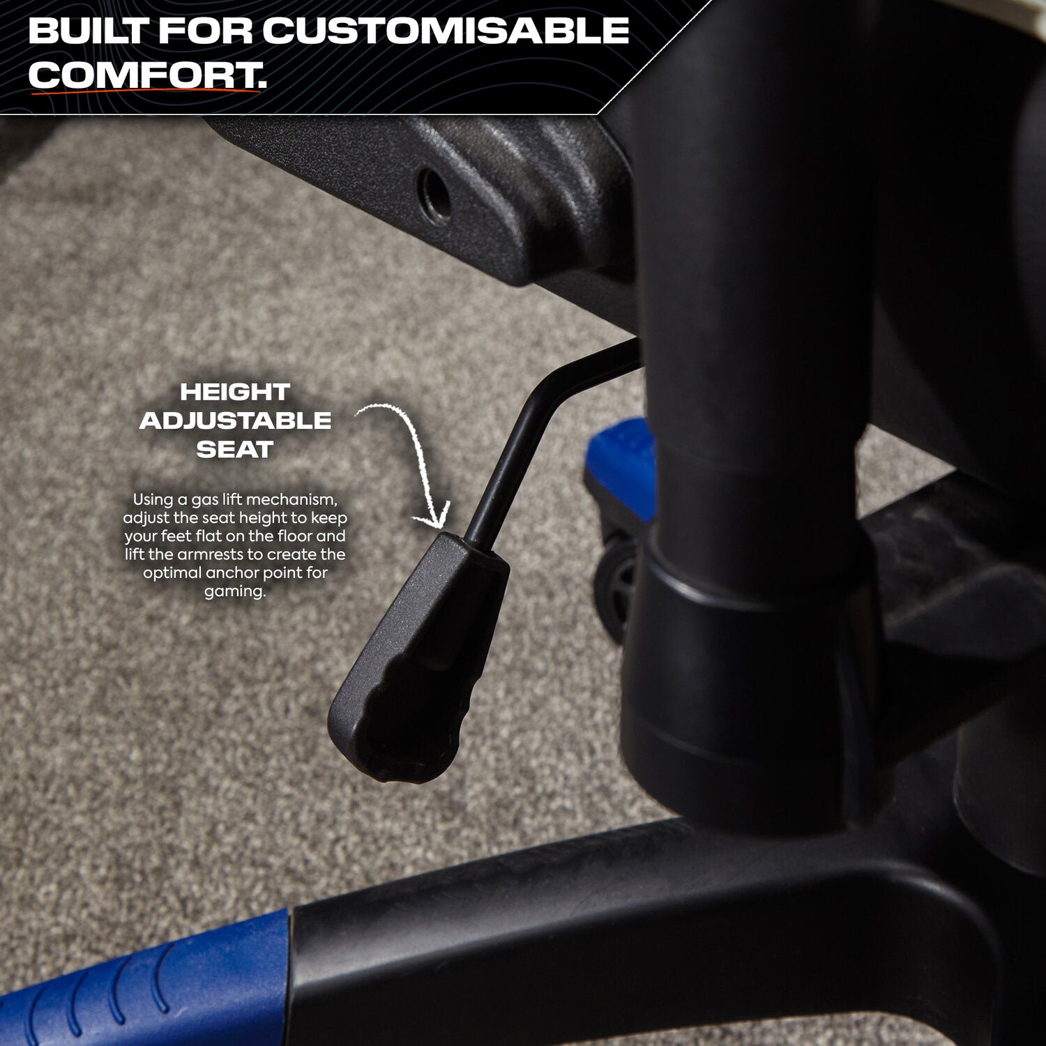 X Rocker Agility Compact Ergonomic eSports Gaming Chair for Juniors - Blue