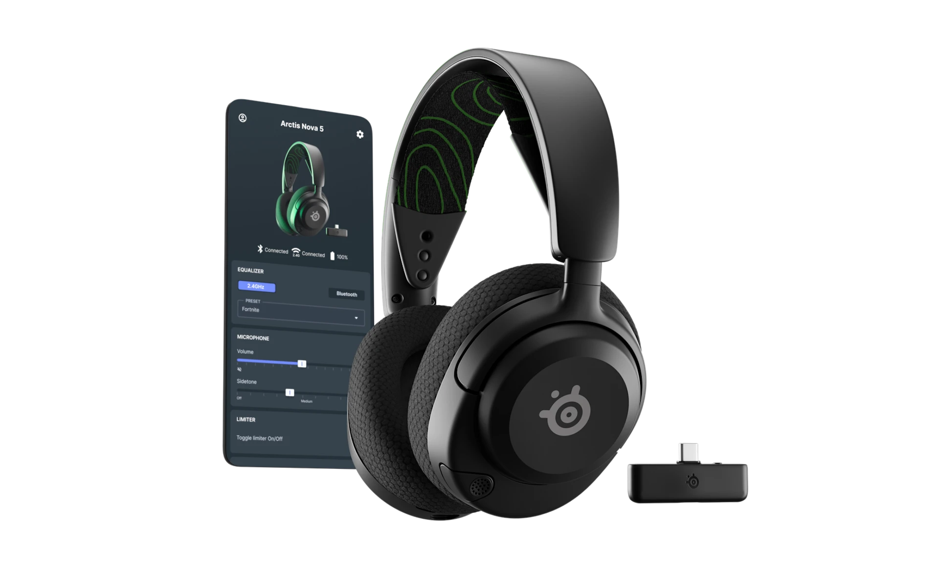SteelSeries Arctis Nova 5 Wireless PC Gaming Headset: Quick-Switch, 2.4GHz, Bluetooth 5.3