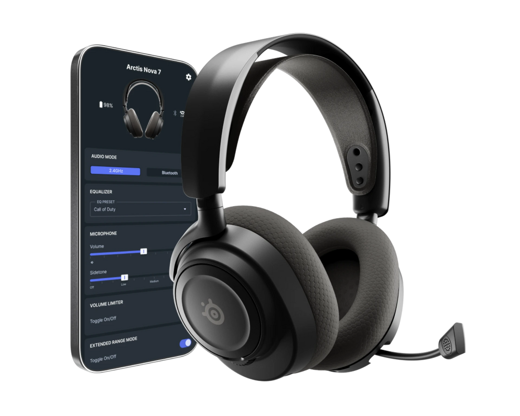 SteelSeries Arctis Nova 7 Wireless Multi-Platform Gaming Headset with AI Mic