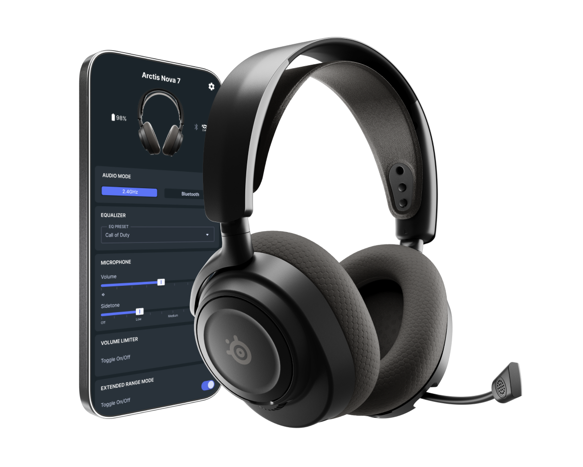SteelSeries Arctis Nova 7 Wireless Multi-Platform Gaming Headset with AI Mic