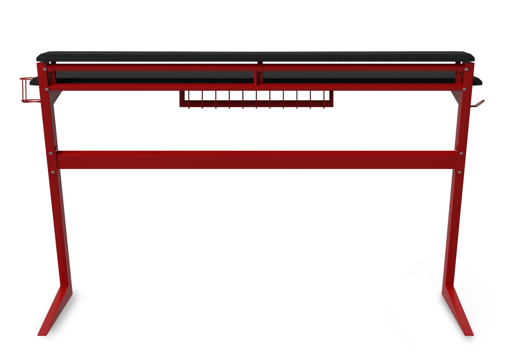 Alphason Aries Gaming Desk: Sleek Carbon Fibre Effect, Sturdy Steel Frame, Spacious Desktop