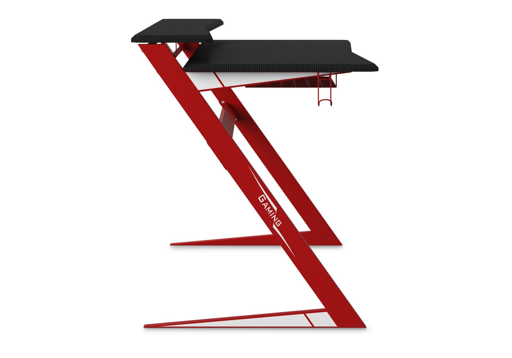 Alphason Aries Gaming Desk: Sleek Carbon Fibre Effect, Sturdy Steel Frame, Spacious Desktop