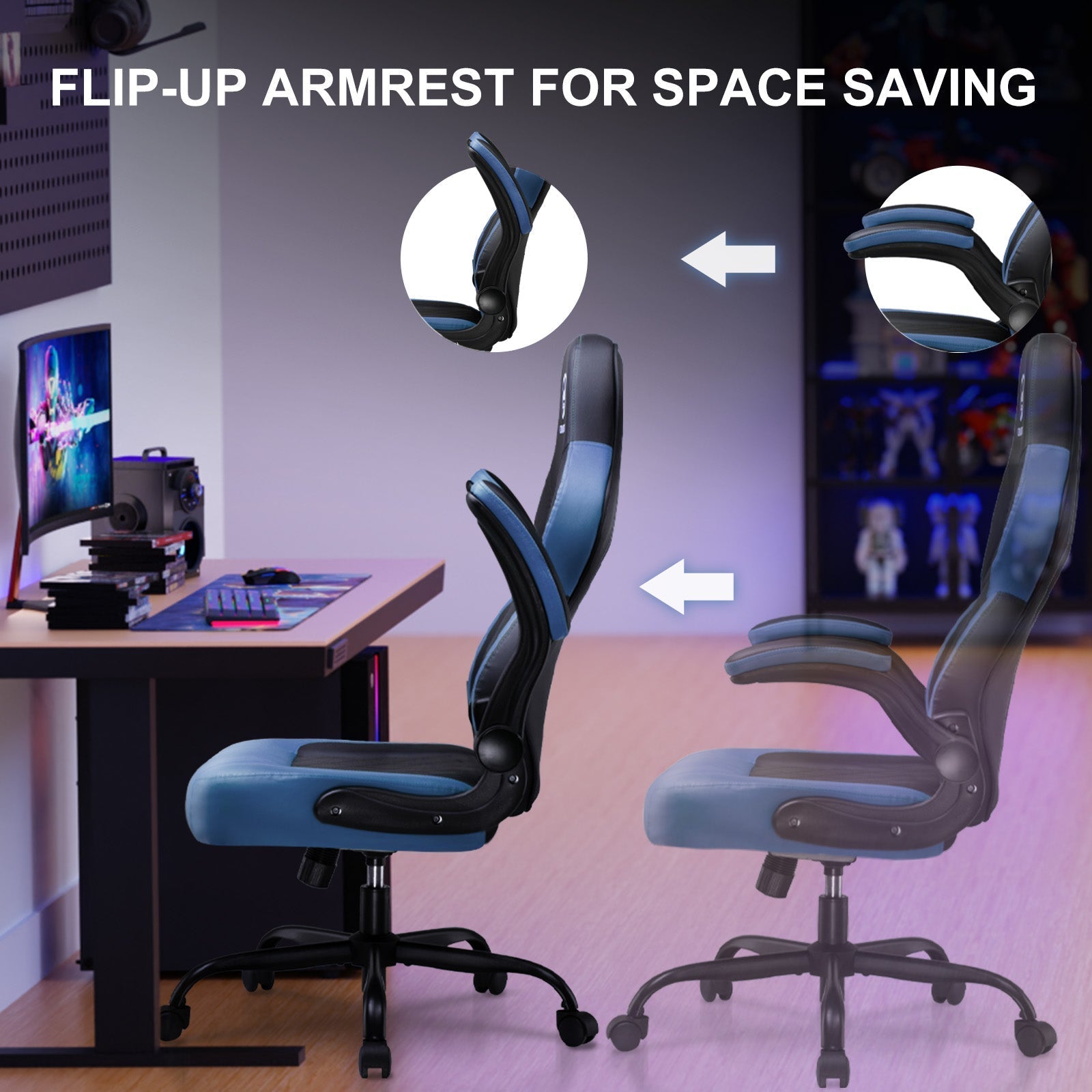 Premium Ergonomic Racing Gaming Chair with Adjustable Lumbar Support & Recline