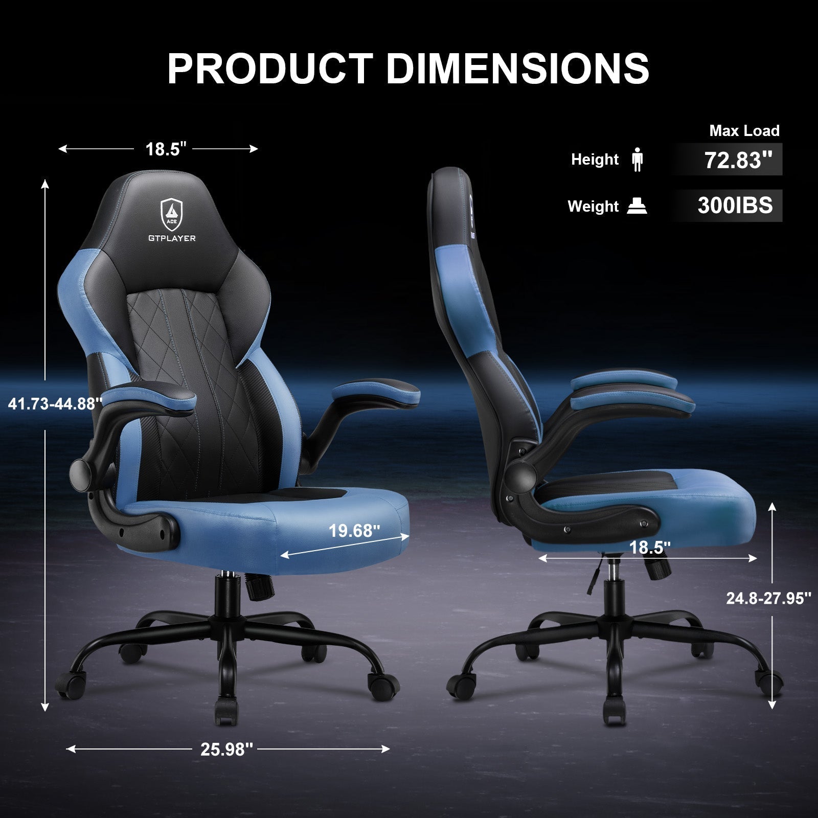 Premium Ergonomic Racing Gaming Chair with Adjustable Lumbar Support & Recline