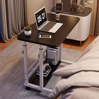 Height Adjustable Laptop Desk with Storage Shelf
