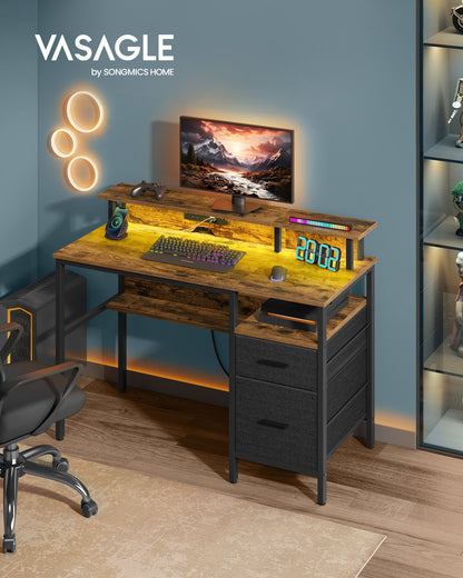 VASAGLE LED Gaming Desk