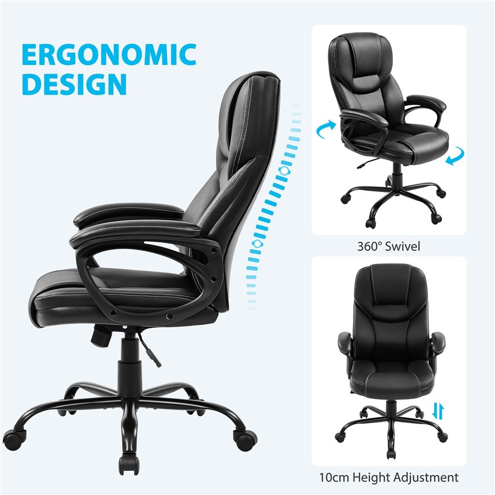YAHEETECH Executive Faux Leather Swivel Office Chair