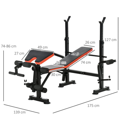 Adjustable Weight Bench With Leg Developer For Home Gym Station
