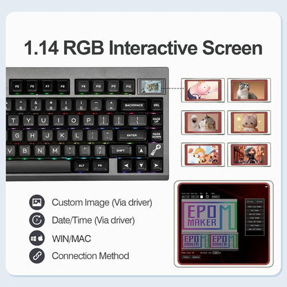 TH80 PRO V2 Wireless Gaming Keyboard with RGB Screen