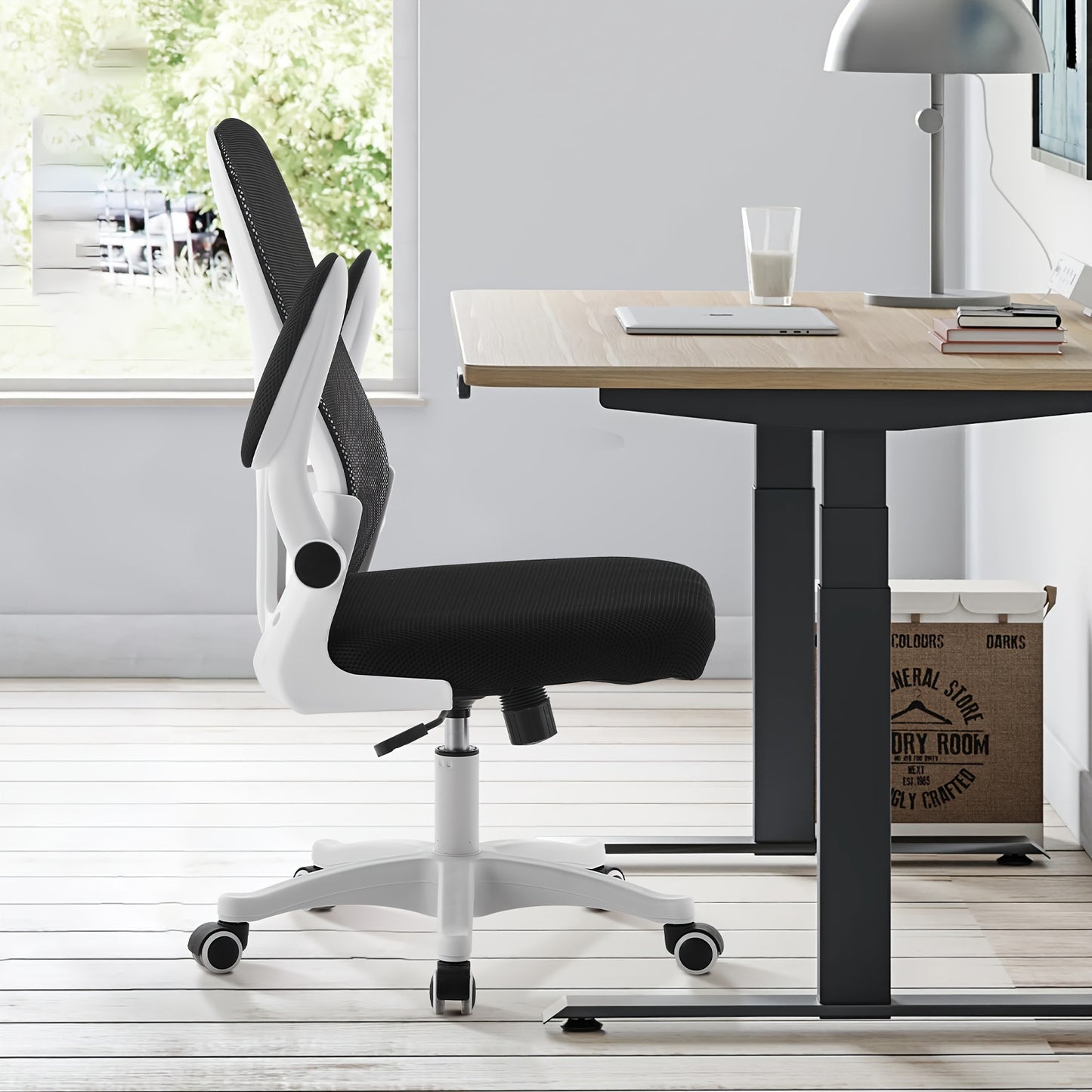 CLIPOP Office Chair with Adjustable Lumbar Support and Armrests