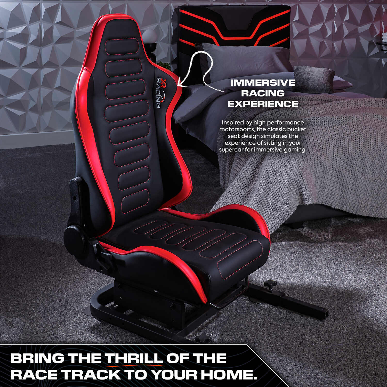 X Rocker Chicane Racing Sim Cockpit Gaming Chair - Ergonomic Adjustable Comfort
